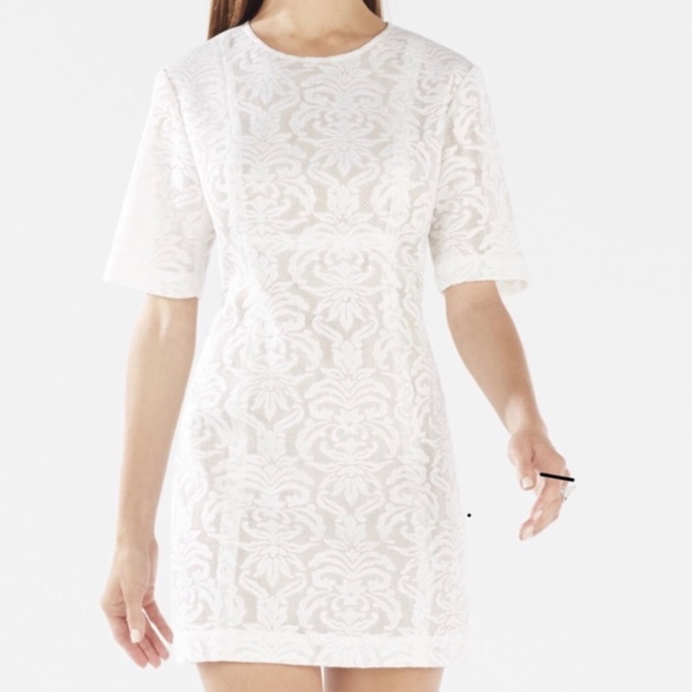 BCBG MAX AZRIA CEARA Wide-Sleeve Lace Dress